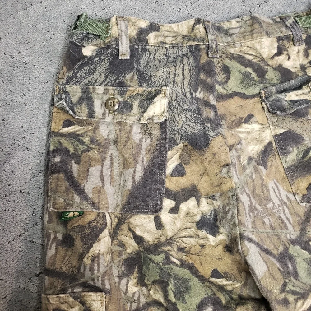 VTG Mossy Oak Camo Cargo Pants Mens Small Breakup Straight Leg Hunting Camping